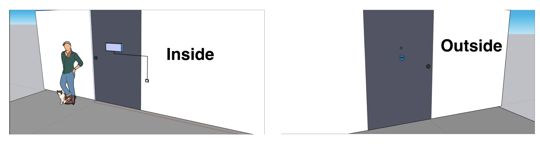 Device placement inside, homeowner-facing