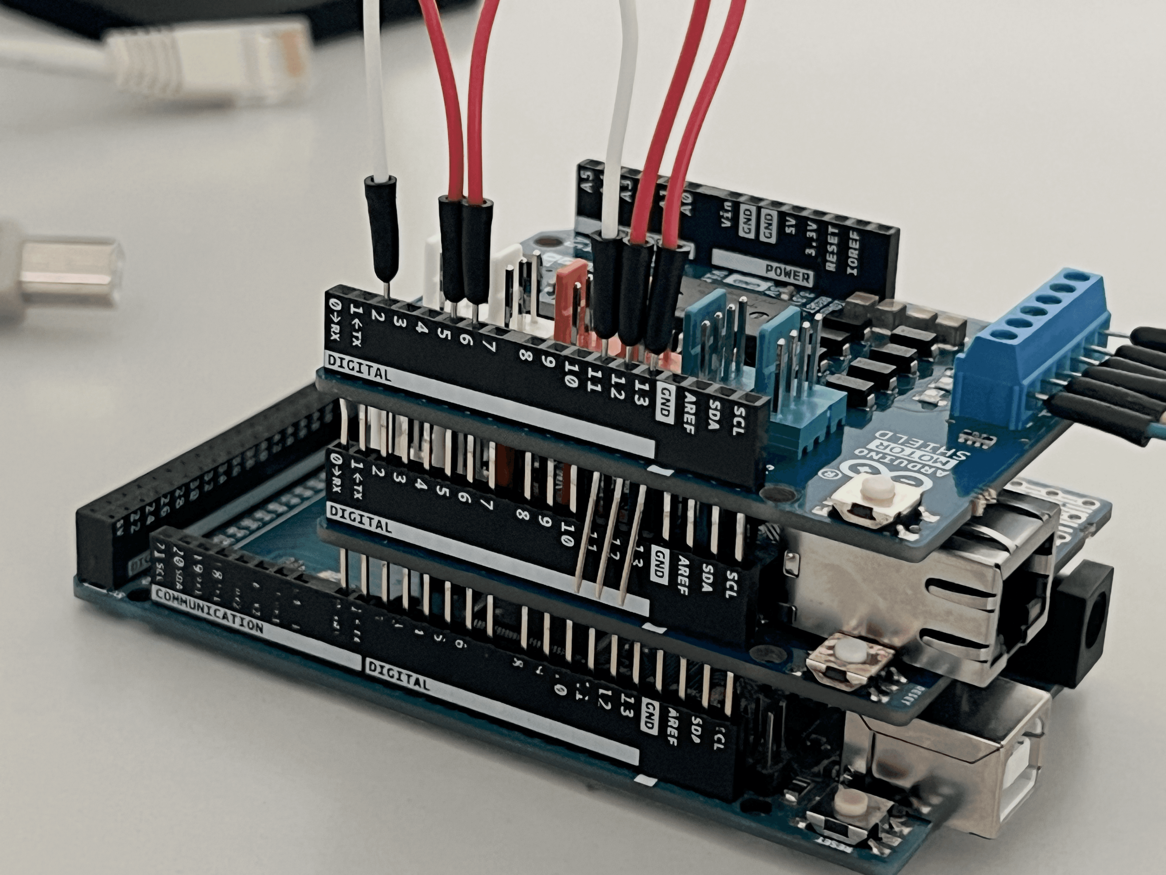 Arduino Mega 2560 with Ethernet and Motor Shields